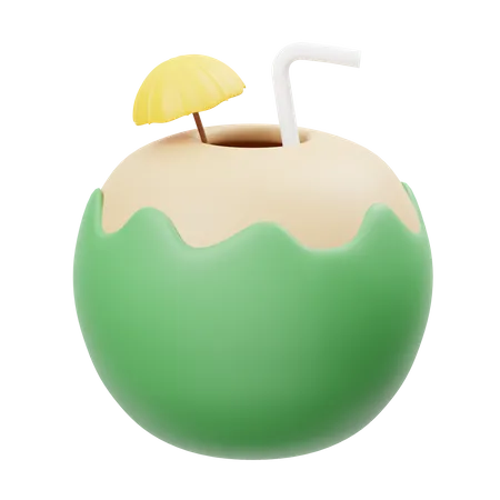 Coconut Drink  3D Icon