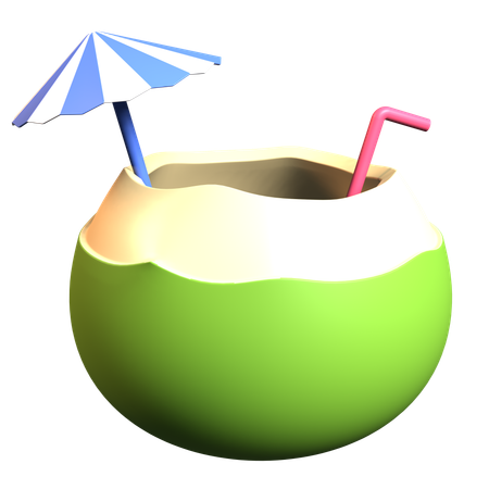 Coconut Drink  3D Icon
