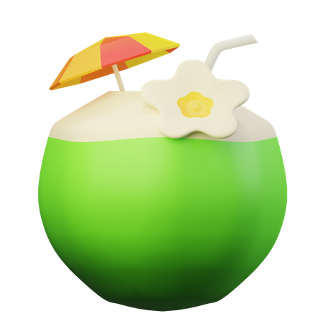 Coconut Drink  3D Icon