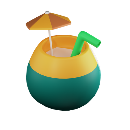 Coconut Drink  3D Icon