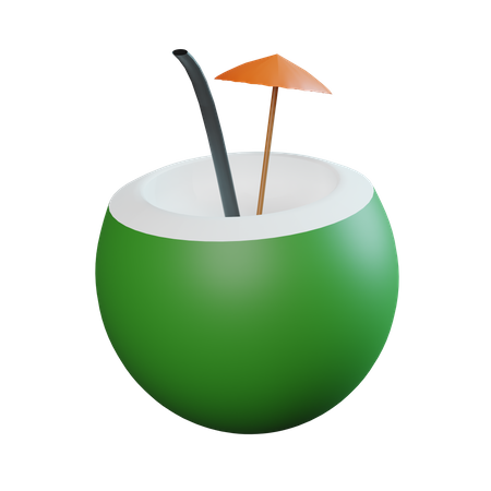 Coconut Drink  3D Icon