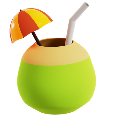 Coconut Drink  3D Icon