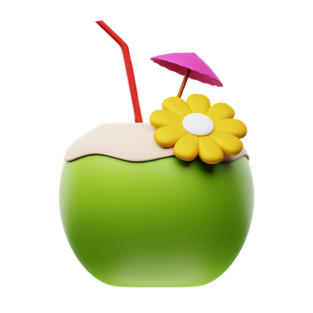 Coconut Drink  3D Icon