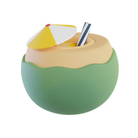 Coconut Drink  3D Icon