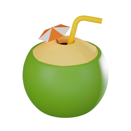 Coconut Drink  3D Icon