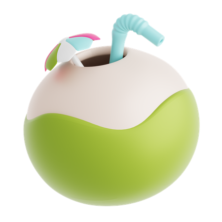 Coconut Drink  3D Icon