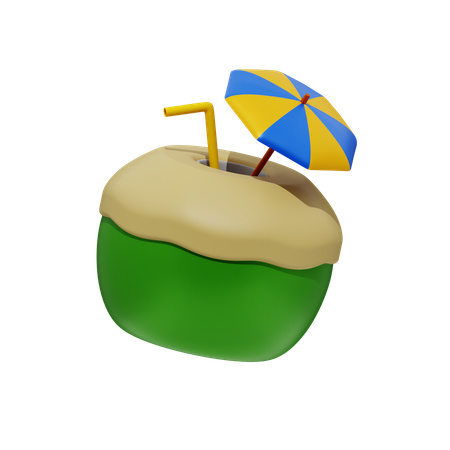 Coconut Drink  3D Icon