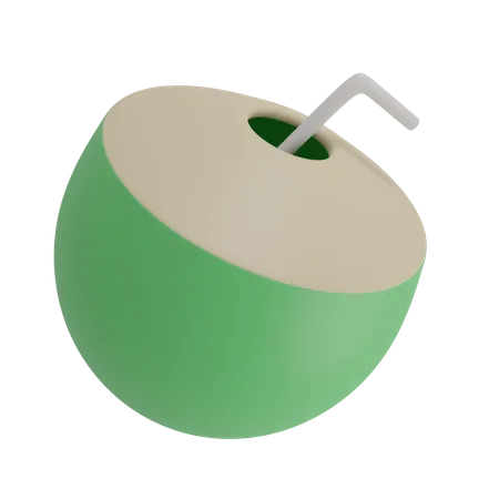 Coconut Drink  3D Illustration