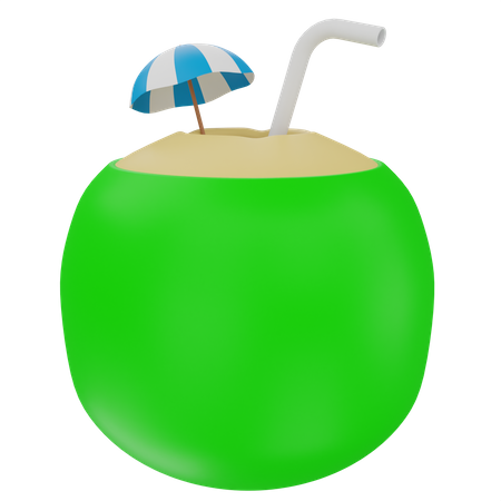 Coconut Drink  3D Illustration