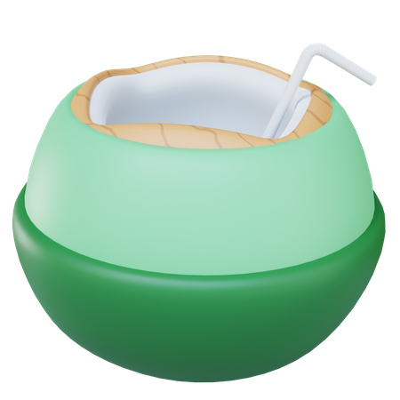 Coconut Drink  3D Illustration