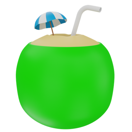 Coconut Drink 3D Illustration