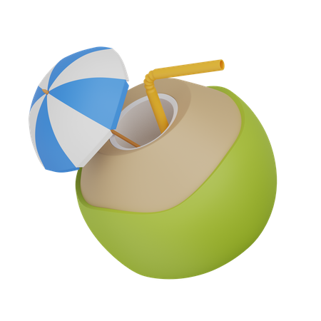 Coconut drink 3D Icon