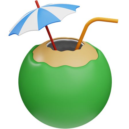 Coconut Drink 3D Icon