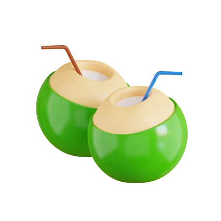 Coconut Drink 3D Icon