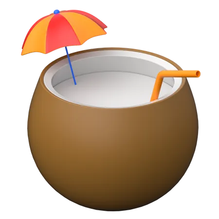 Coconut drink  3D Icon