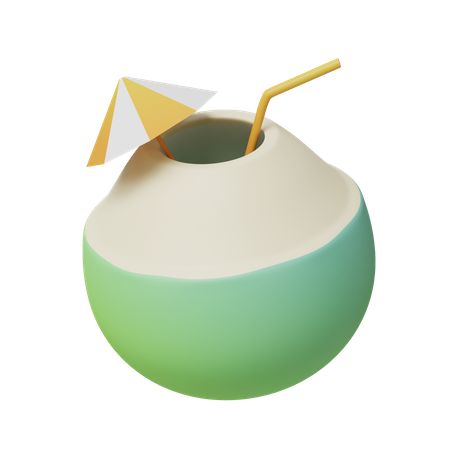 Coconut Drinks 3D Icon