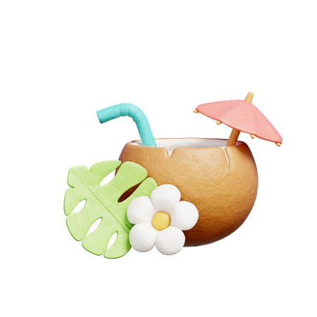 Coconut juice  3D Icon