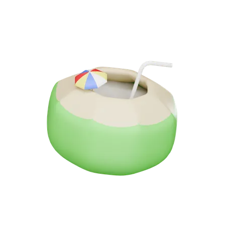 Coconut Juice 3 D Icon 3D Icon