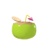 3d coconut juice emoji