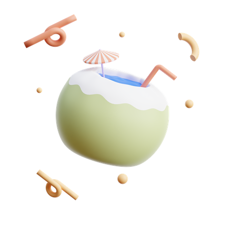 Coconut Juice  3D Icon