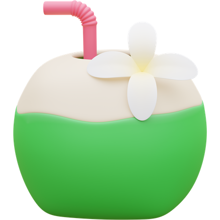 Coconut Juice 3D Icon