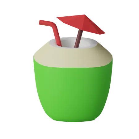 Coconut juice 3D Icon