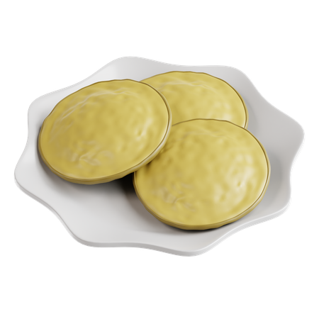 Coconut Pancake (Serabi)  3D Icon