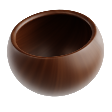 Coconut Shell Bowl  3D Icon