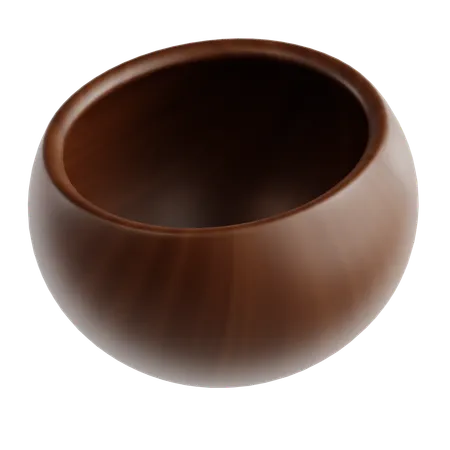 Coconut Shell Bowl  3D Icon