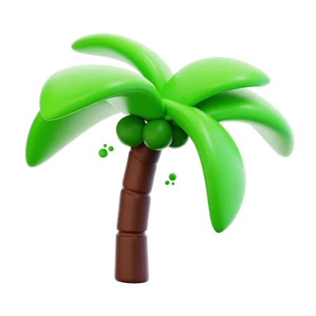 3 D Rendering Coconut Tree Illustration 3D Icon