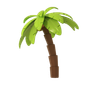 3d coconut tree logo