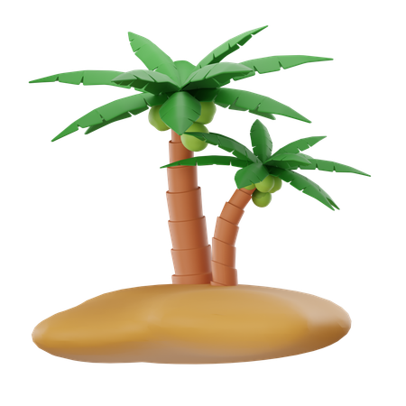 Coconut Tree  3D Icon