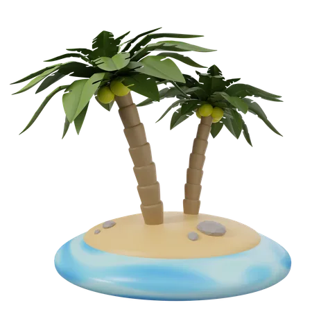 Coconut Tree  3D Icon