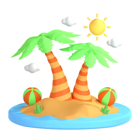 Coconut Tree  3D Icon