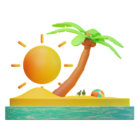 Coconut Tree  3D Icon