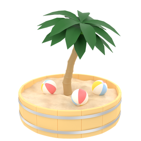 Coconut Tree  3D Illustration