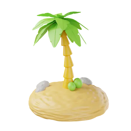 Coconut Tree  3D Illustration