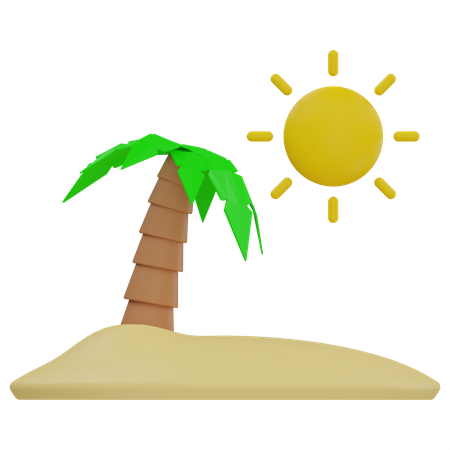 Coconut Tree  3D Illustration