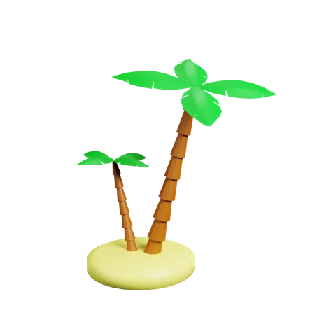 Coconut tree  3D Illustration