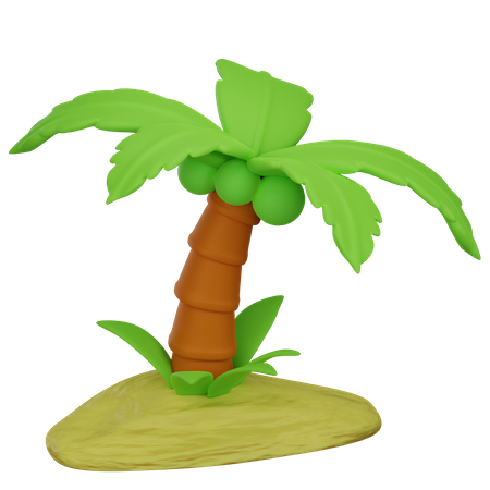 Coconut Tree  3D Illustration