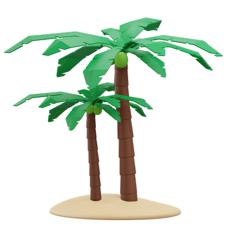 Coconut Trees  3D Icon