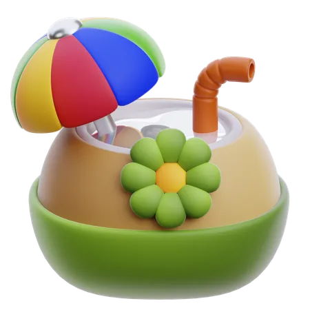 ココナッツウォーター  3D Icon