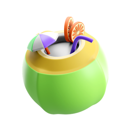 Coconut Water 3D Icon