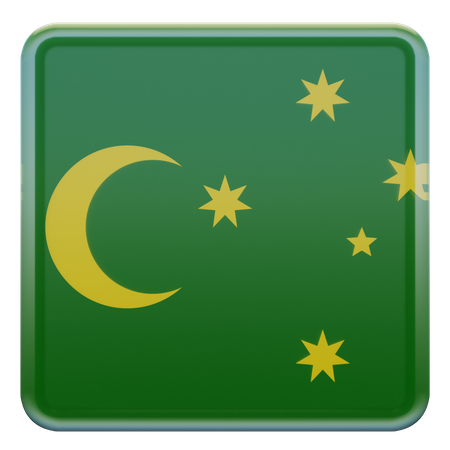 Cocos Keeling Islands Flag  3D Icon