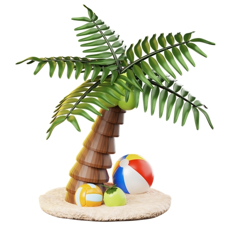 Árbol de coco  3D Icon