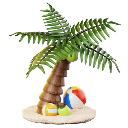 Árbol de coco  3D Icon