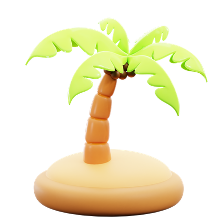 Árbol de coco  3D Icon