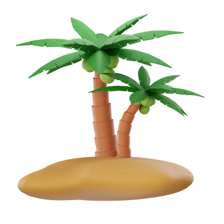 Árbol de coco  3D Icon