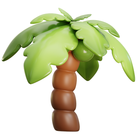 Árbol de coco  3D Icon