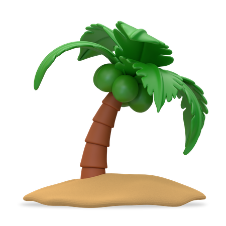 Árbol de coco  3D Illustration